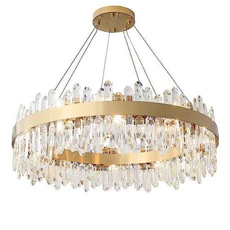 Vista Auction - DOIMUSIM Round Crystal Chandeliers for Dining Room ...